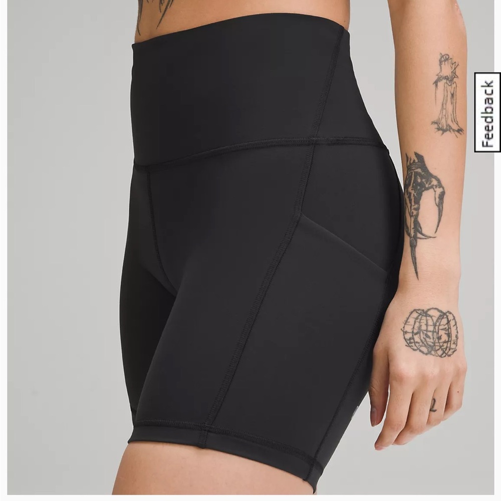 Lululemon Wunder Train High Rise Shorts with Pockets 6” size 4
